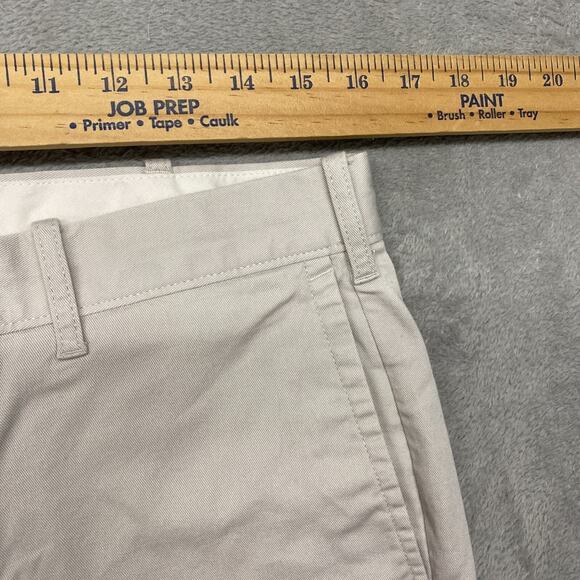 J Crew Shorts Mens 32 Gray Flex Chino 9 Inch Inseam Flat Front Preppy Beach - Picture 2 of 9
